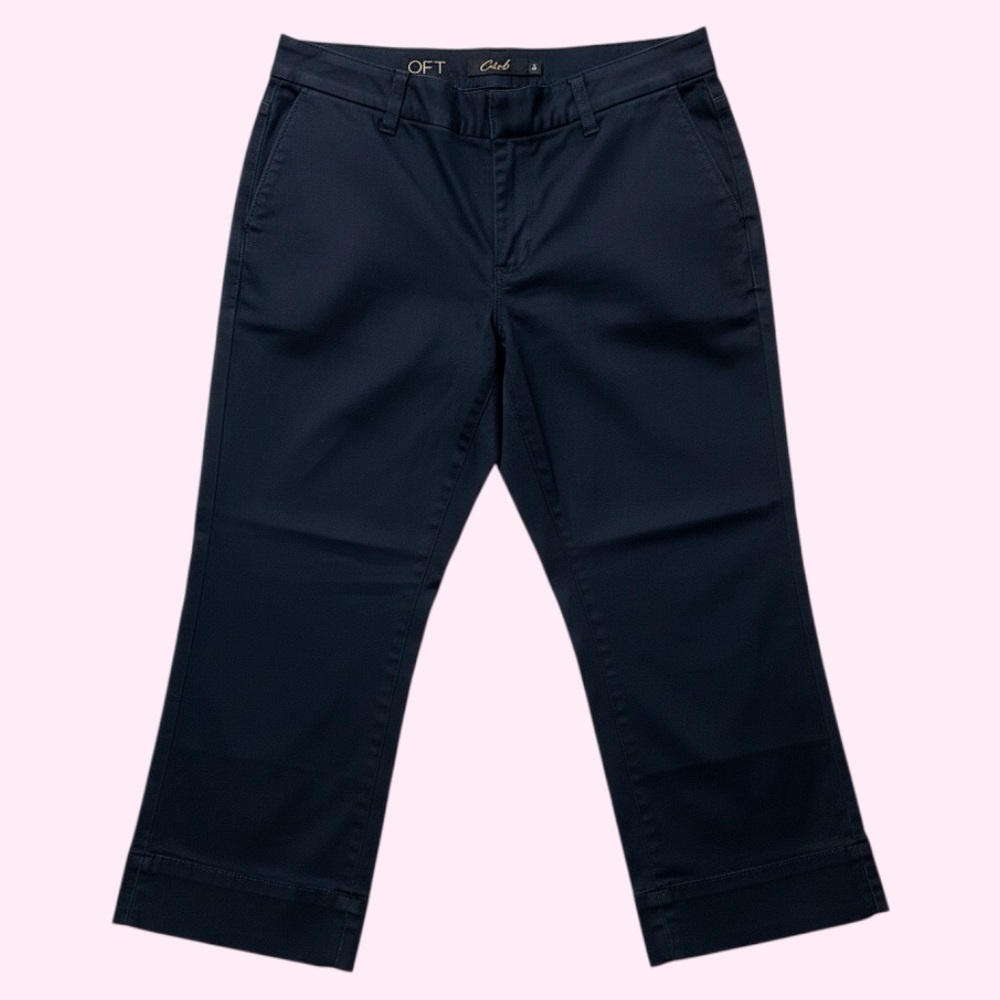 LOFT Navy Cropped Chino Capris
